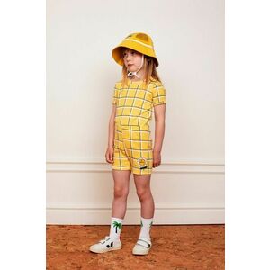 Detské bavlnené šortky Mini Rodini žltá farba, s potlačou, vyobraziť