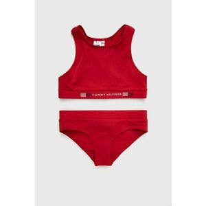 Detské plavky Tommy Hilfiger červená farba vyobraziť