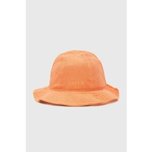 Bavlnený klobúk Levi's oranžová farba, bavlnený vyobraziť
