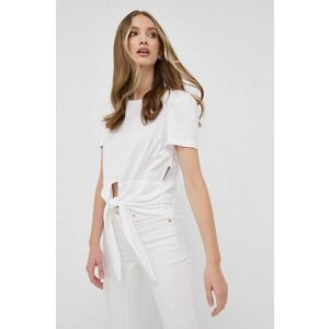 Bavlnené tričko Silvian Heach biela farba, vyobraziť