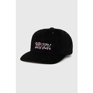 Bavlnená čiapka Brixton čierna farba, s nášivkou vyobraziť