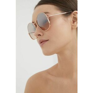 Slnečné okuliare Max Mara dámske, hnedá farba vyobraziť