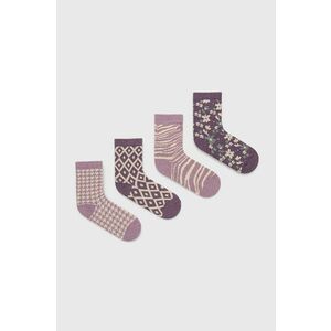 Ponožky Answear Lab (4-pak) dámske, fialová farba vyobraziť