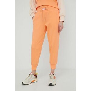 Bavlnené tepláky New Balance WP21503PGZ dámske, oranžová farba, jednofarebné vyobraziť