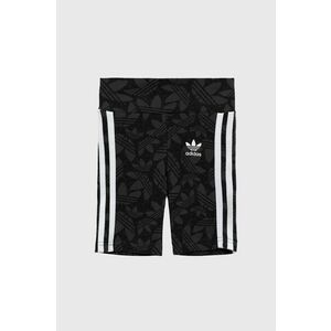 Detské krátke nohavice adidas Originals HC7067 čierna farba, s nášivkou, vyobraziť