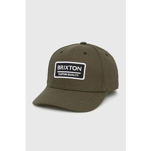 Bavlnená čiapka Brixton zelená farba, s nášivkou vyobraziť