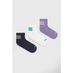 Ponožky adidas (3-pak) HD2213 dámske, fialová farba vyobraziť