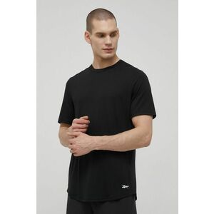 Tréningové tričko Reebok Ac+ Dreamblend H44123 čierna farba, jednofarebné vyobraziť