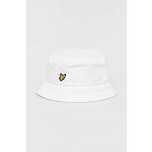 Bavlnený klobúk Lyle & Scott biela farba, bavlnený vyobraziť