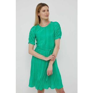 Šaty Dkny zelená farba, mini, áčkový strih vyobraziť