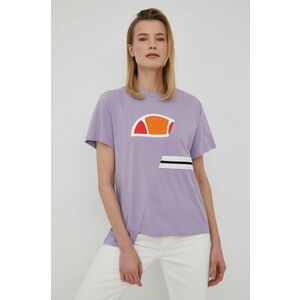 Bavlnené tričko Ellesse fialová farba, vyobraziť