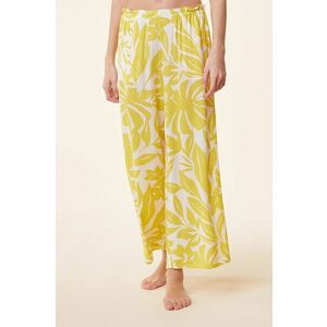 Pyžamové nohavice Etam dámske, žltá farba, vyobraziť