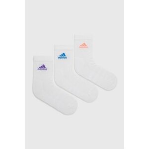 Ponožky adidas Performance (3-pak) HE4994 dámske, biela farba vyobraziť