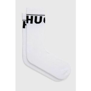 Ponožky HUGO (2-pak) pánske, biela farba vyobraziť