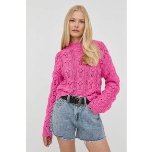 Bavlnený sveter Young Poets Society dámsky, ružová farba, vyobraziť