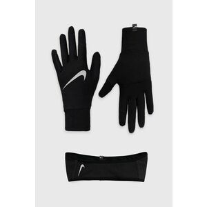 Čelenka a rukavice Nike čierna farba vyobraziť