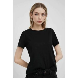 Bavlnené tričko Armani Exchange čierna farba, vyobraziť