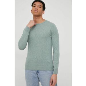 Bavlnený sveter Tom Tailor pánska, tyrkysová farba, vyobraziť
