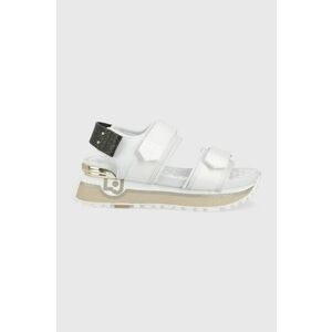 Sandále Liu Jo dámske, biela farba, na platforme vyobraziť