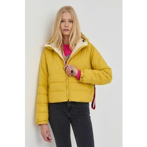 Páperová bunda After Label dámska, žltá farba, zimná, vyobraziť