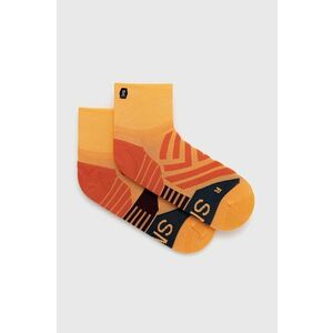 Ponožky On-running dámske, oranžová farba vyobraziť