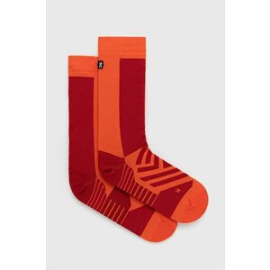 Ponožky On-running pánske, červená farba vyobraziť