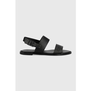 Kožené sandále Calvin Klein dámske, čierna farba, vyobraziť