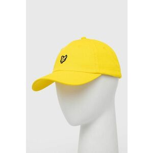 Bavlnená čiapka Lyle & Scott žltá farba, jednofarebná vyobraziť