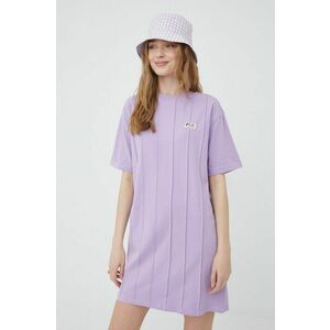 Šaty Fila fialová farba, mini, rovný strih vyobraziť