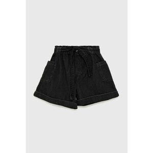 Detské rifľové krátke nohavice Birba&Trybeyond čierna farba, jednofarebné, vyobraziť
