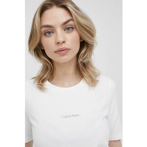 Tričko Calvin Klein dámsky, biela farba, vyobraziť
