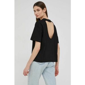 Bavlnené tričko Answear Lab čierna farba, holý chrbát vyobraziť