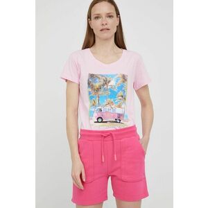 Bavlnené tričko Frieda & Freddies ružová farba, vyobraziť