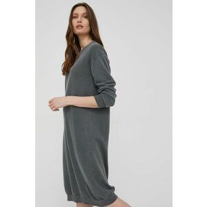 Bavlnené šaty Answear Lab dámska, šedá farba, vyobraziť