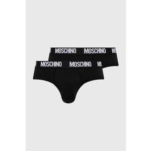 Slipy Moschino Underwear (2-pak) pánske, čierna farba vyobraziť