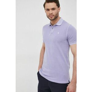 Polo tričko Manuel Ritz pánske, fialová farba, jednofarebné vyobraziť