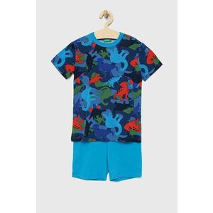 Detské bavlnené pyžamo United Colors of Benetton tmavomodrá farba, vzorovaná vyobraziť