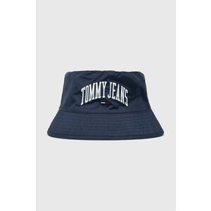 Obojstranný klobúk Tommy Jeans tmavomodrá farba, vyobraziť
