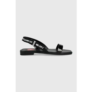 Sandále Love Moschino dámske, čierna farba, vyobraziť