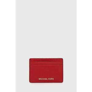 Kožené puzdro na karty MICHAEL Michael Kors dámsky, ružová farba vyobraziť