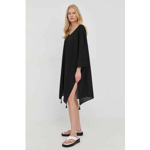 Bavlnené šaty Max Mara Leisure čierna farba, mini, oversize vyobraziť