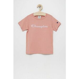 Detské bavlnené tričko Champion 404336 ružová farba, vyobraziť