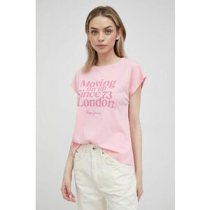 Bavlnené tričko Pepe Jeans Rosie ružová farba, vyobraziť