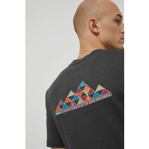 Športové tričko Columbia Tech Trail Graphic čierna farba, s potlačou vyobraziť