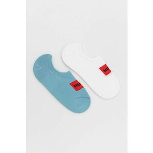 Ponožky HUGO (2-pak) pánske, modrá farba vyobraziť