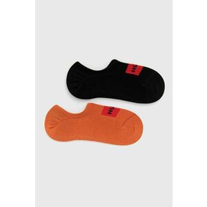 Ponožky HUGO (2-pak) pánske, oranžová farba vyobraziť