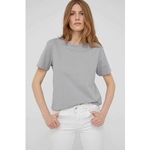 Bavlnené tričko Answear Lab šedá farba, vyobraziť