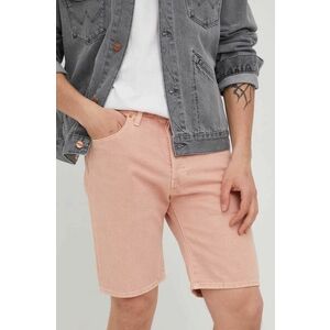 Rifľové krátke nohavice Levi's pánske, ružová farba, vyobraziť