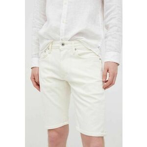 Rifľové krátke nohavice Pepe Jeans Stanley Short pánske, béžová farba, vyobraziť
