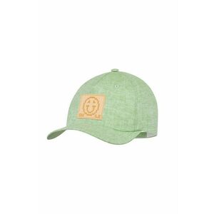 Detská čiapka Broel zelená farba, s nášivkou vyobraziť